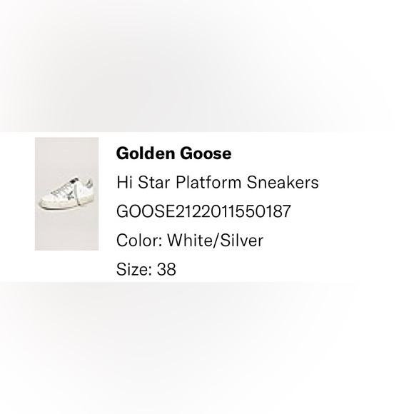 Golden Goose Hi Star platform sneakers white/silver - Picture 9 of 9